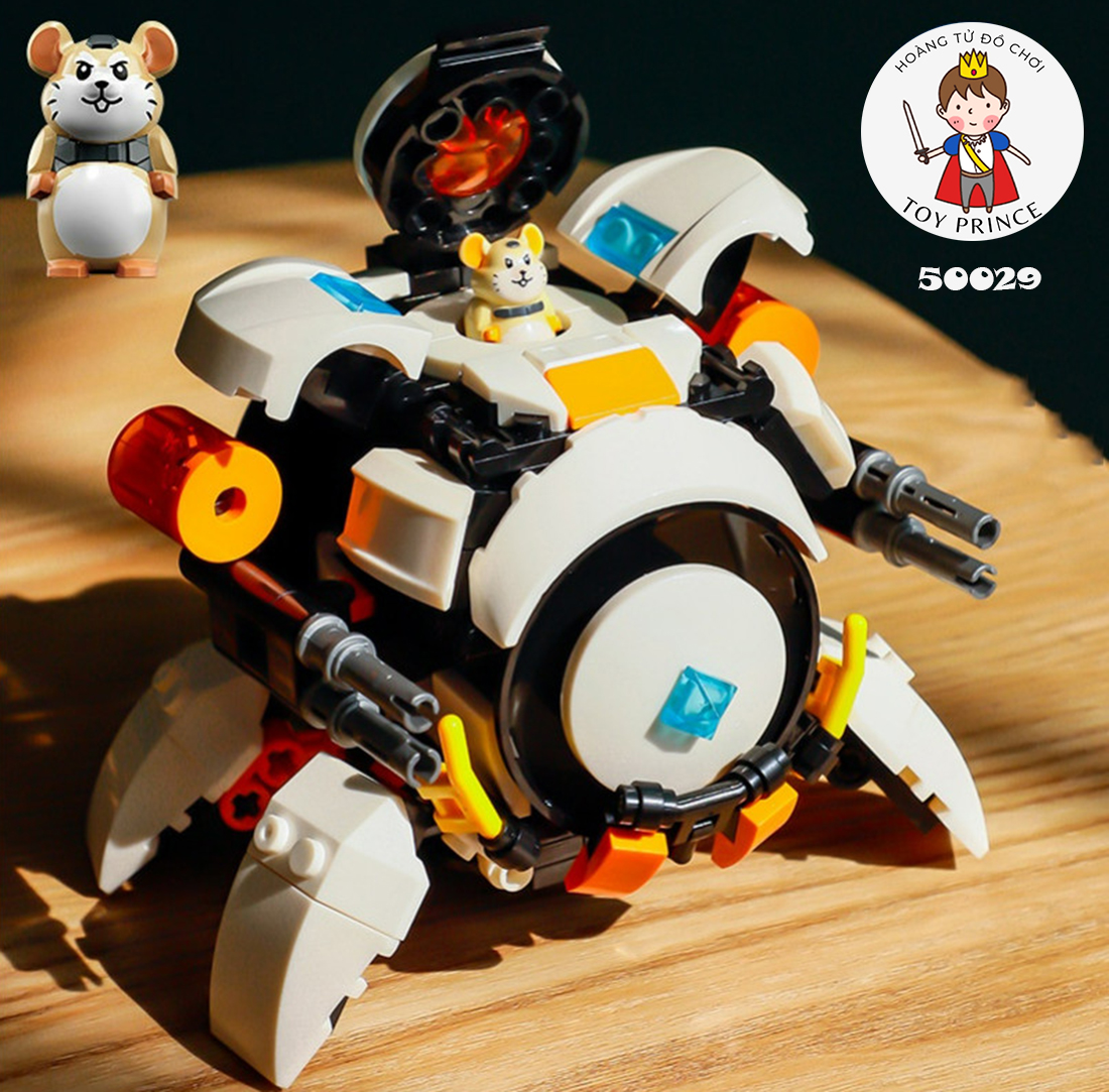 ĐỒ CHƠI LẮP RÁP LEGO ROBOT CHUỘT HAMSTER OVERWATCH DẠNG CẦU WRECKING BALL 12IN1 50028 50029