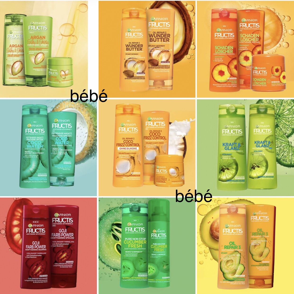 Bộ Gội Xả Garnier Fructis Nội Điạ Đức