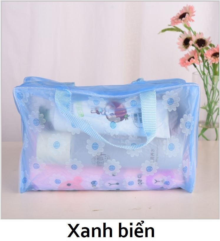[HCM]Túi hoa trong đựng mỹ phẩm du lịch không thấm - nhựa mỏng dẻo