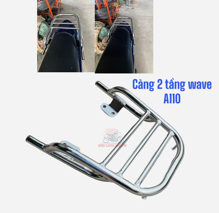 Cảng sau INOX 2 tầng gắn Wave A110 s110 RSX110 hàng chất lượng