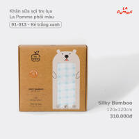 K003 Khăn sữa sợi tre lụa La Pomme phối màu (120x120cm) - Nắng mùa xuân