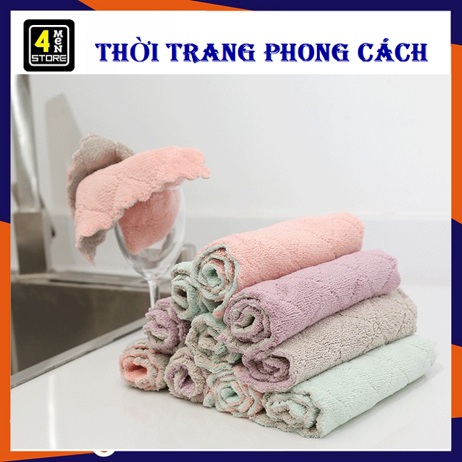 [HCM]⚡ Tjll Tjll ⚡ Khăn Lau Đa Năng 2 Mặt Siêu Thấm Nước Lau Bàn Ghế Lau Bếp Lau KínhHơi Ôto Size To