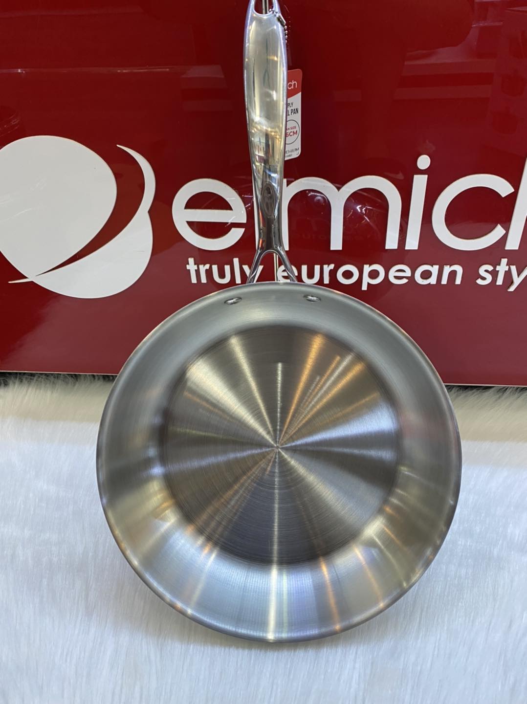 Chảo inox 304 đúc liền nguyên khối Elmich trimax size 20242628cm