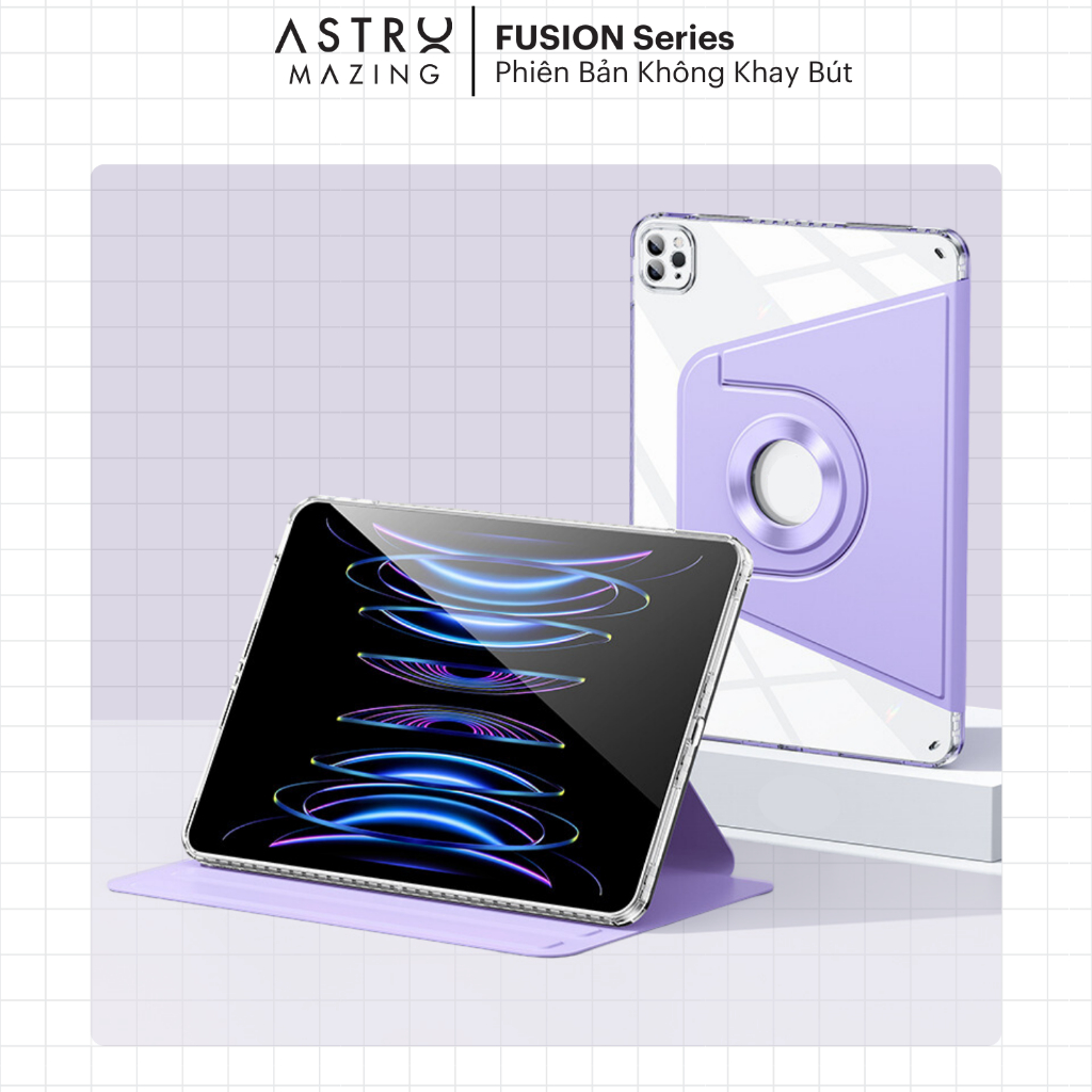 [Fusion ZERO] Bao da 360 nam châm tháo rời không khay bút AstroMazing xoay dọc ngang cho iPad Pro 11 air 4 5 mini 6