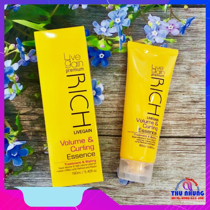 [Hcm]Gel Tóc Xoăn Livegain Rich Volume Curling Vàng 160Ml (Korea)