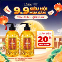 COMBO 2 Sữa Tắm Tinh Dầu Hương Cam Quýt Dưỡng Ẩm Và Sáng Mịn Da Moist Diane Oil In Body Soap Citrus Bouquet - 500ml