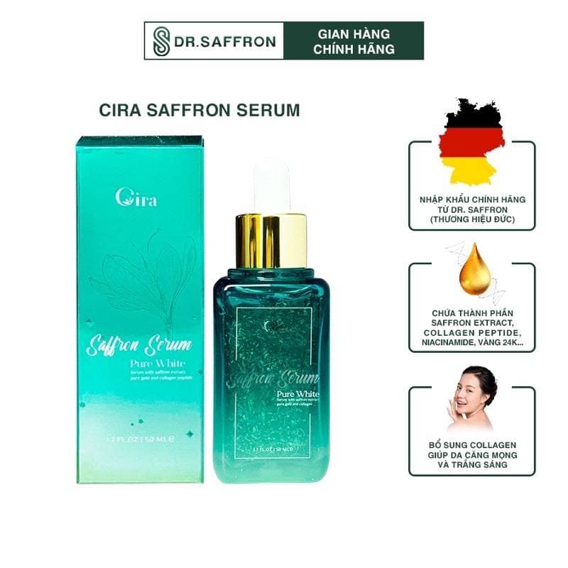 Tinh Chất Tái Táo Da Cira 50Ml Cira Saffron Serum Saffron Việt Nam