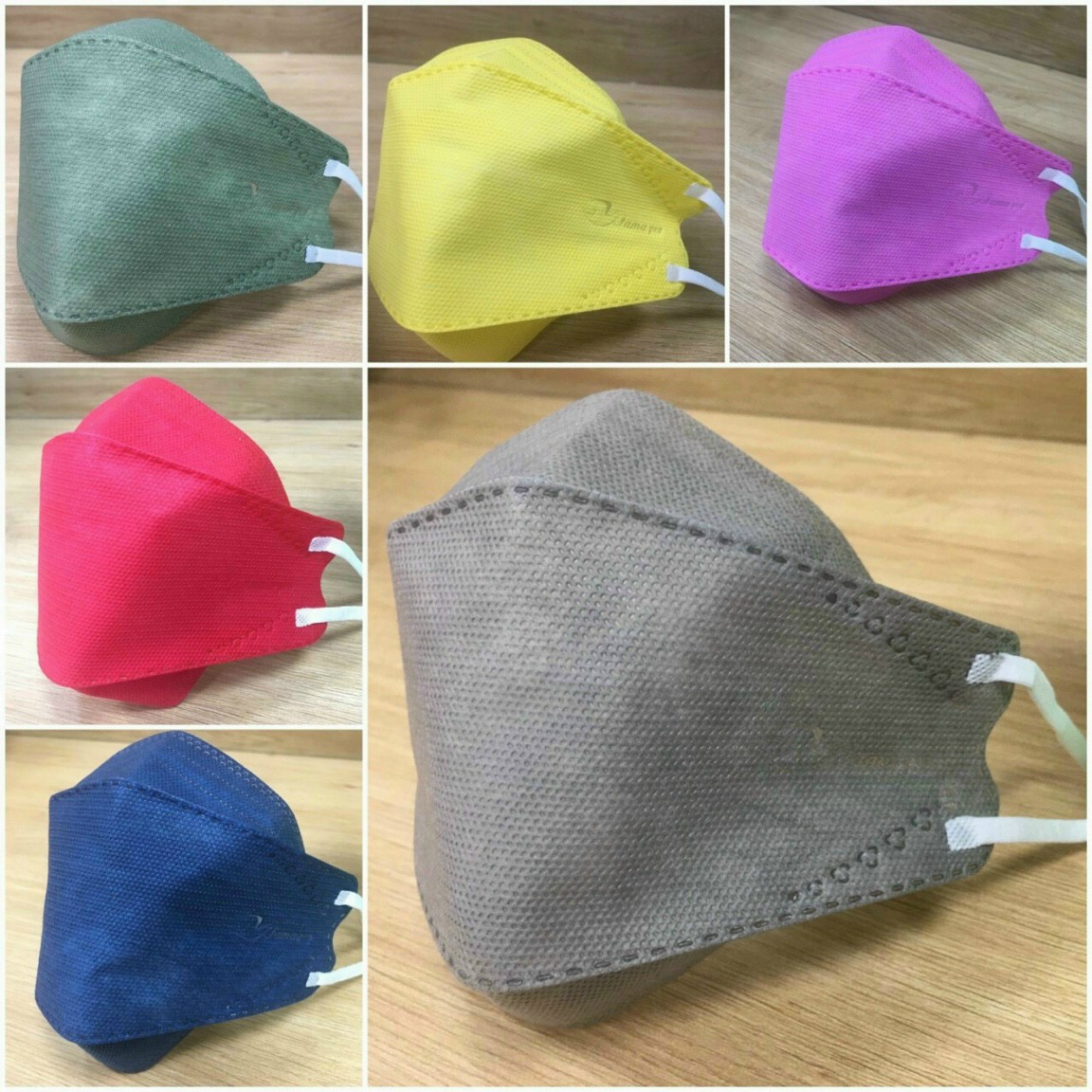 [Hcm]Combo 2 Túi Khẩu Trang 3D ( Túi 6 Cái Màu Trắng & Xám ) Siêu Dễ Thương