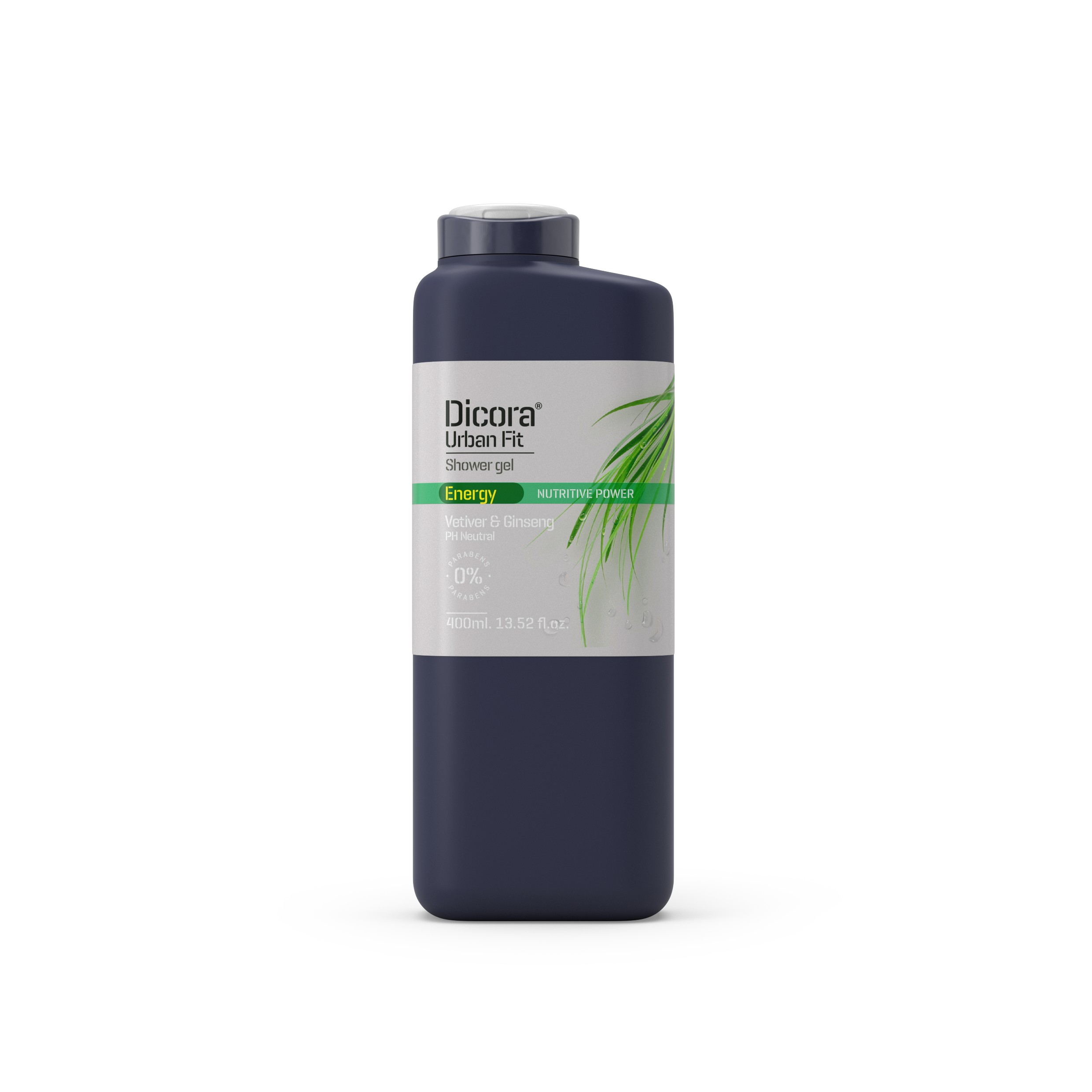 Sữa Tắm Dưỡng Ẩm Làm Sạch Da Dicora Urban Fit Energy Chiết Xuất Cỏ Vetiver & Nhân Sâm 400Ml