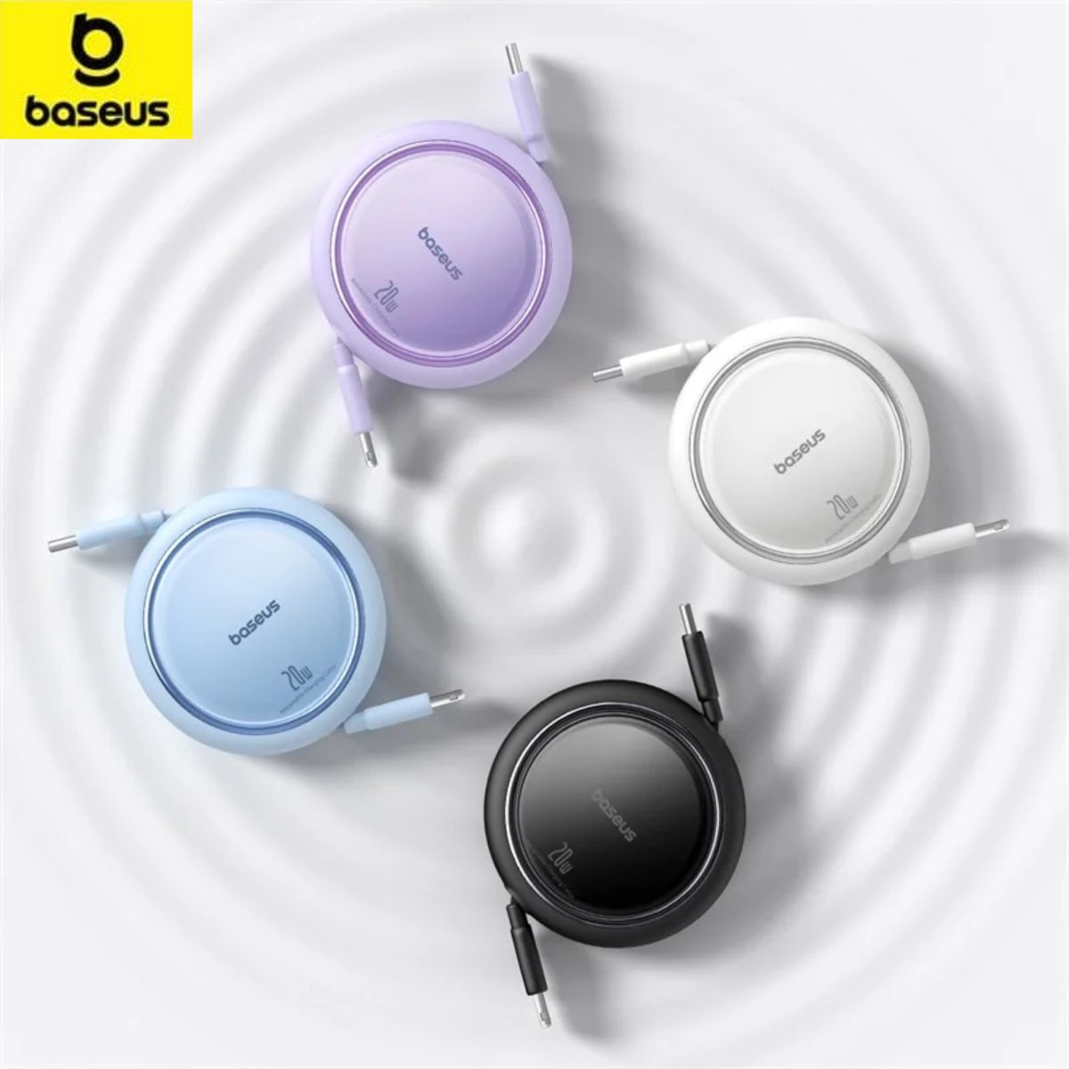 Cáp sạc nhanh Baseus Free2Pull Retractable Charging Cable Type C to Lightning Dây Rút 20W