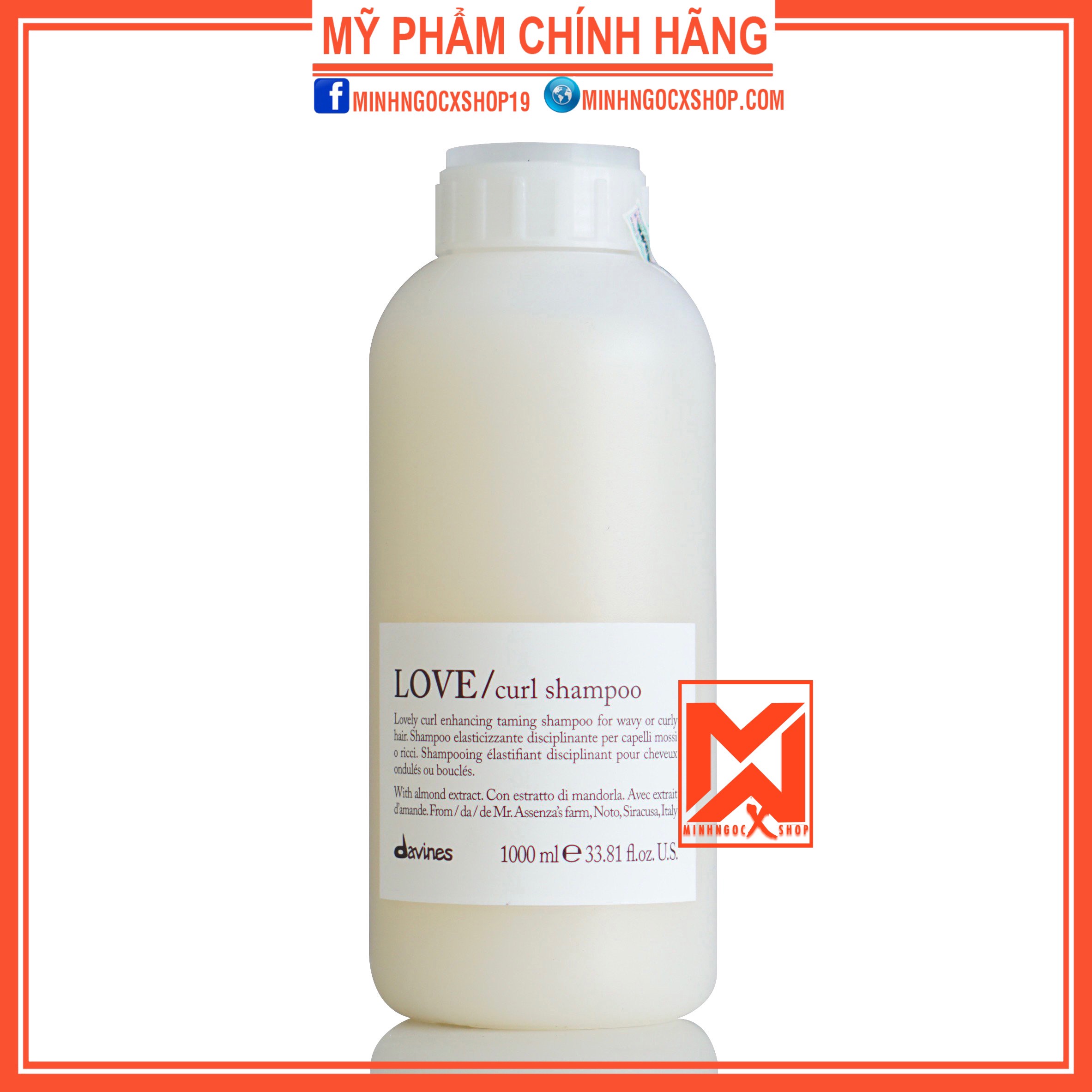 Dầu Gội Kiểm Soát Sóng Xoăn Davines Love Curl 1000Ml Chính Hãng