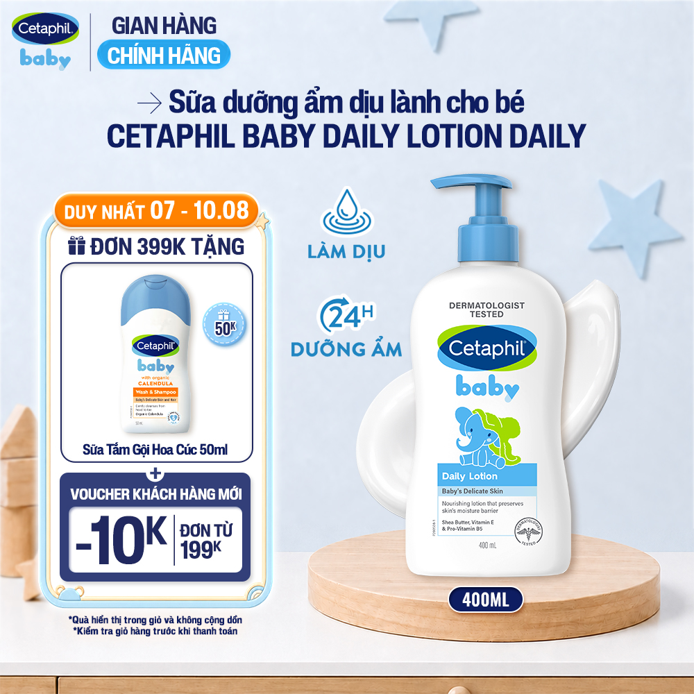 Sữa dưỡng ẩm dịu lành cho bé CETAPHIL BABY DAILY LOTION DAILY 400ML
