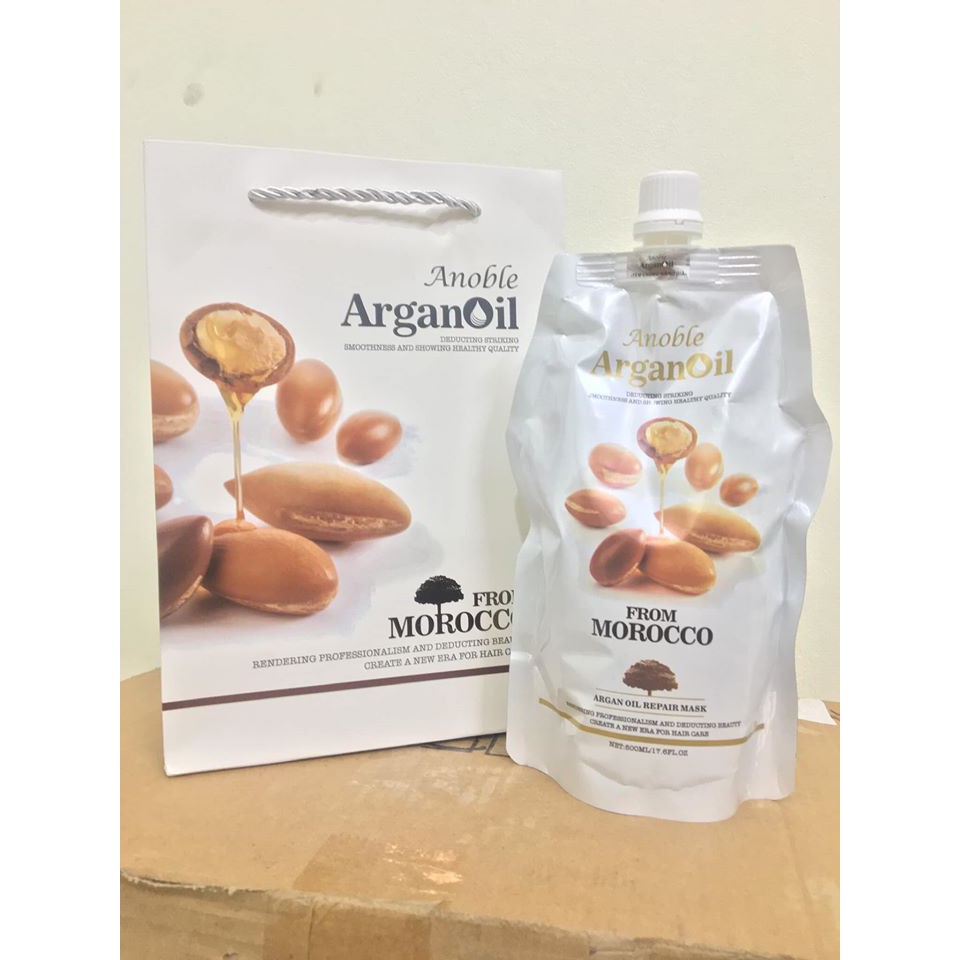 Kem Hấp Tóc Anoble Argan Oil From Morroco Hồi Sinh Cho Tóc 500Ml