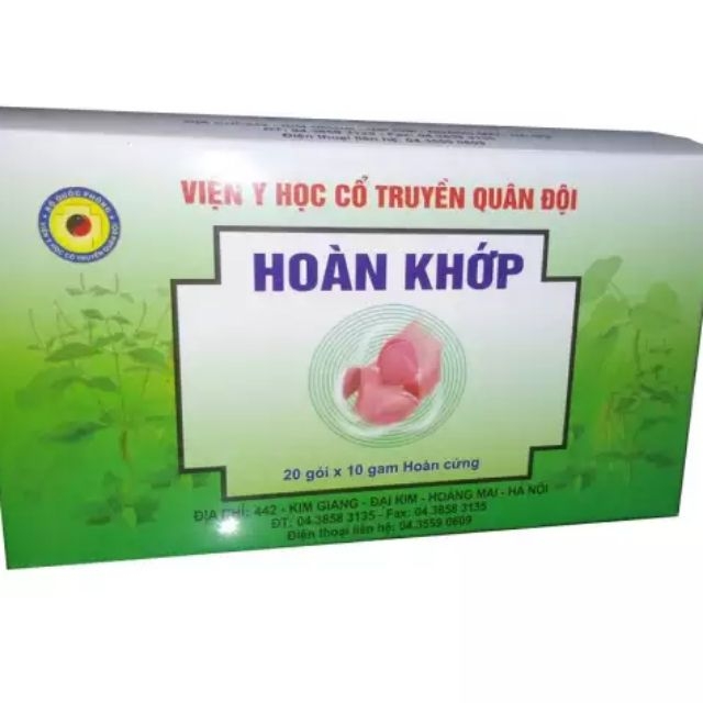 [ Chính hãng] LIỆU TRÌNH 1 THÁNG 3 Hộp HOÀN  KHỚP của Viện Y Học Cổ Truyền Quân Đội hỗ trợ trừ thấp mạnh gân cốtviêm khớp cấp tính mạn tính đợt tiến triển các chứng chân tay nhức mỏi khớp sưng nóng đỏ đau.