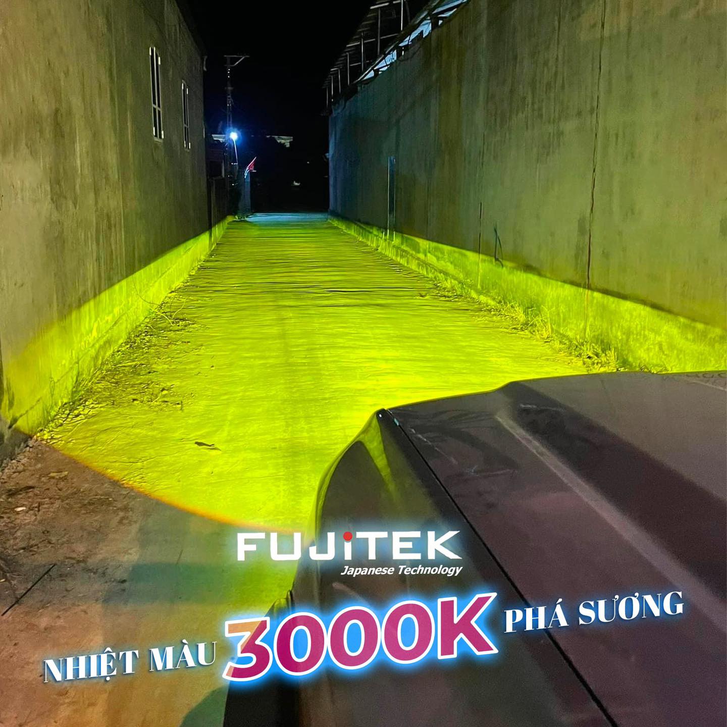 Bi gầm led Kia Soluto Fujitek 3.0 inch