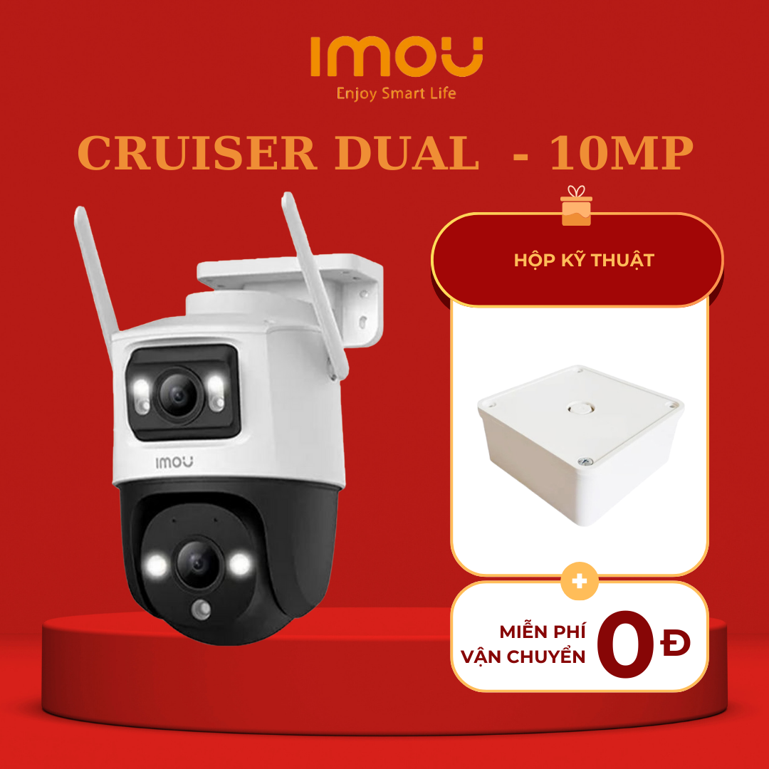 (TẶNG HỘP KỸ THUẬT) Camera IMOU 2 Mắt Ngoài Trời IMOU Cruiser Dual 10MP - Cruiser Dual 6MP | Tầm Nhì