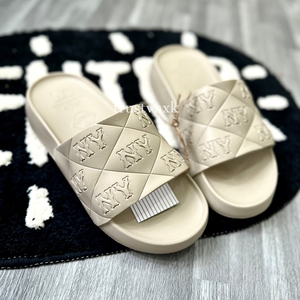 Dép MLB NY Chunky Bouncer Slide ❤️FREESHIP + TẶNG VỚ Cao Cấp  dép đúc mlb monogram ny bóng chày quai