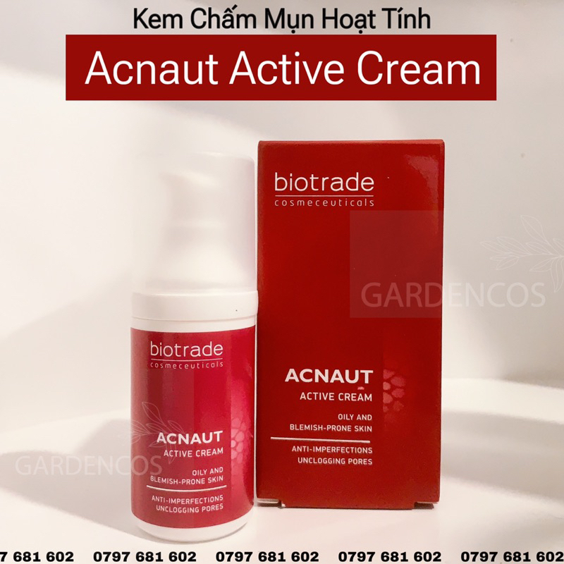 Kem Chấm Mụn Hoạt Tính Biotrade Acnaut Active Cream 5ml 15ml 30ml - Gardencos
