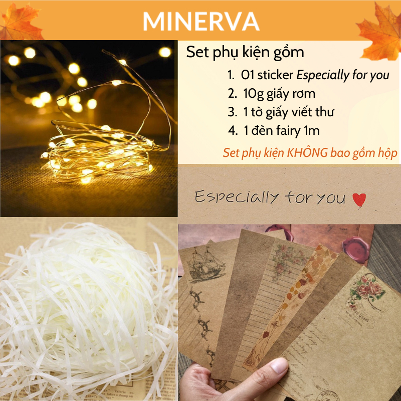 Hộp đựng quà tặng màu craft phong cách VINTAGE nhiều kích thước