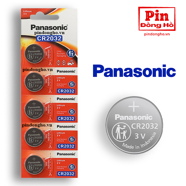 [Giao Hỏa Tốc 2H] 1 vỉ - 5 viên pin nút áo CR2032 cao cấp Panasonic lithium 3V