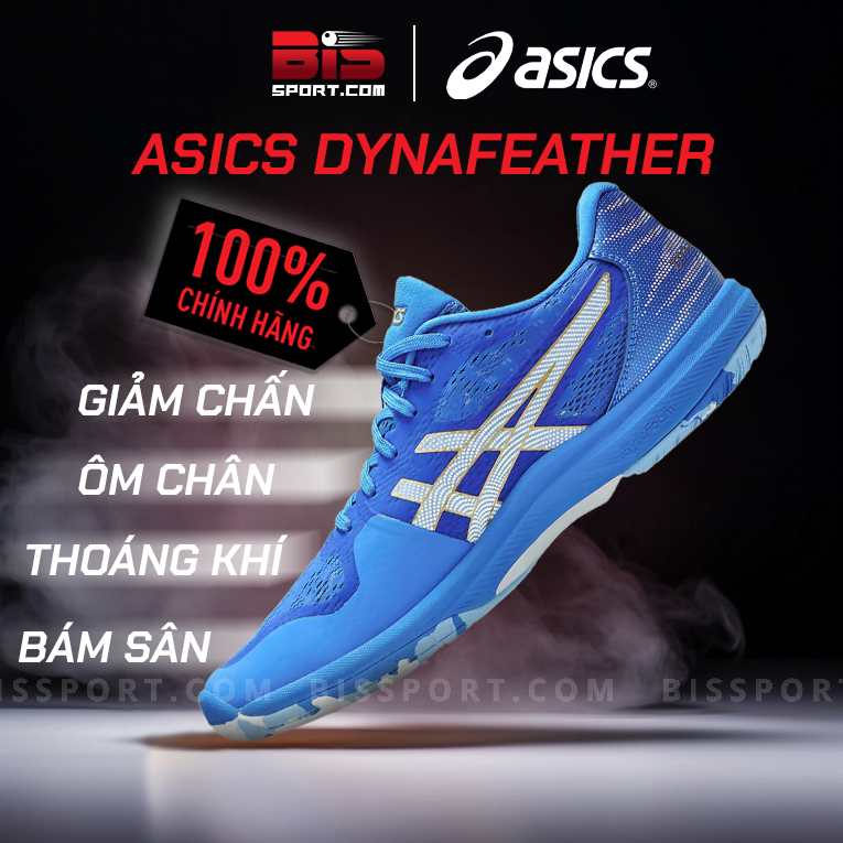 Giày Bóng Bàn Asics Dynafeather Trắng Chính Hãng - Giảm Chấn Tốt Độ Đàn Hồi Và Ổn Định Tạo Cảm Giác 