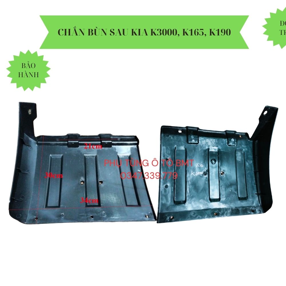 Một cặp vè chắn bùn trước sau Kia K3000 K165 K190 K125. Trái phải khác nhau