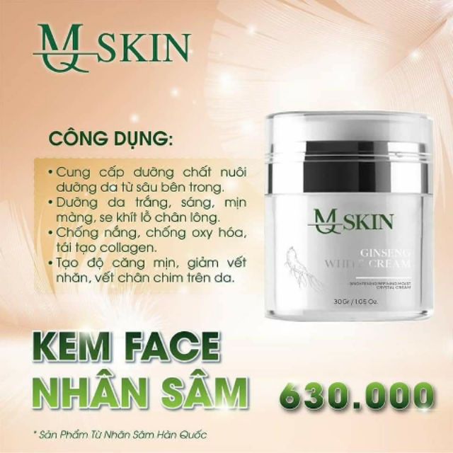 [HCM]KEM FACE NHÂN SÂM MQSKIN