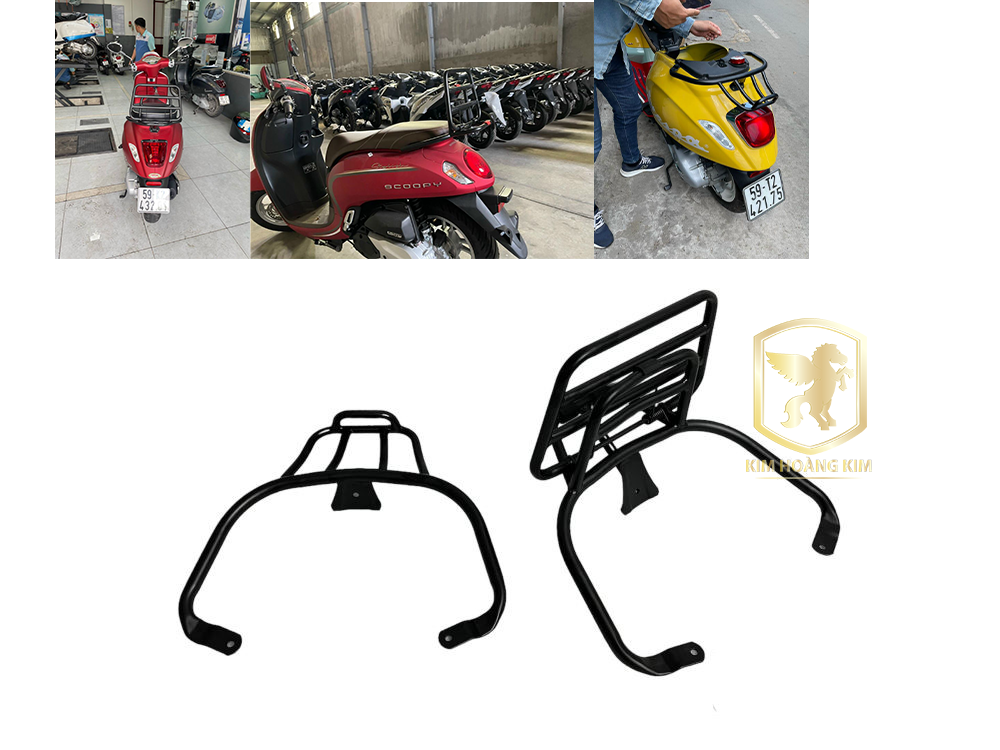 BAGA CẢNG Sau Sơn Tĩnh Điện gắn xe máy Vespa Scoopy Sprint Primavera hàng chất lượng Cứng Cáp Đẹp