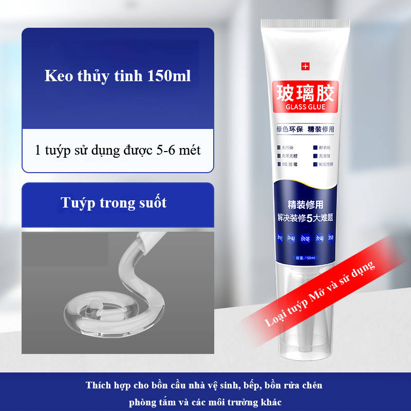 Keo chà ron đa năng chống thấm  DELIXI dạng tuýp keo chít ron gạch chuyên dụng cho nhà vệ sinh nhà t