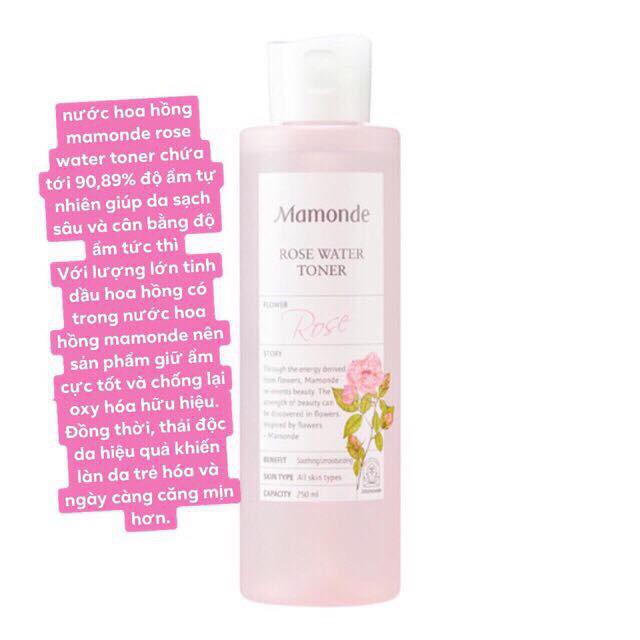 Nước Hoa Hồng Mamonde Rose Water Toner Hàn Quốc.