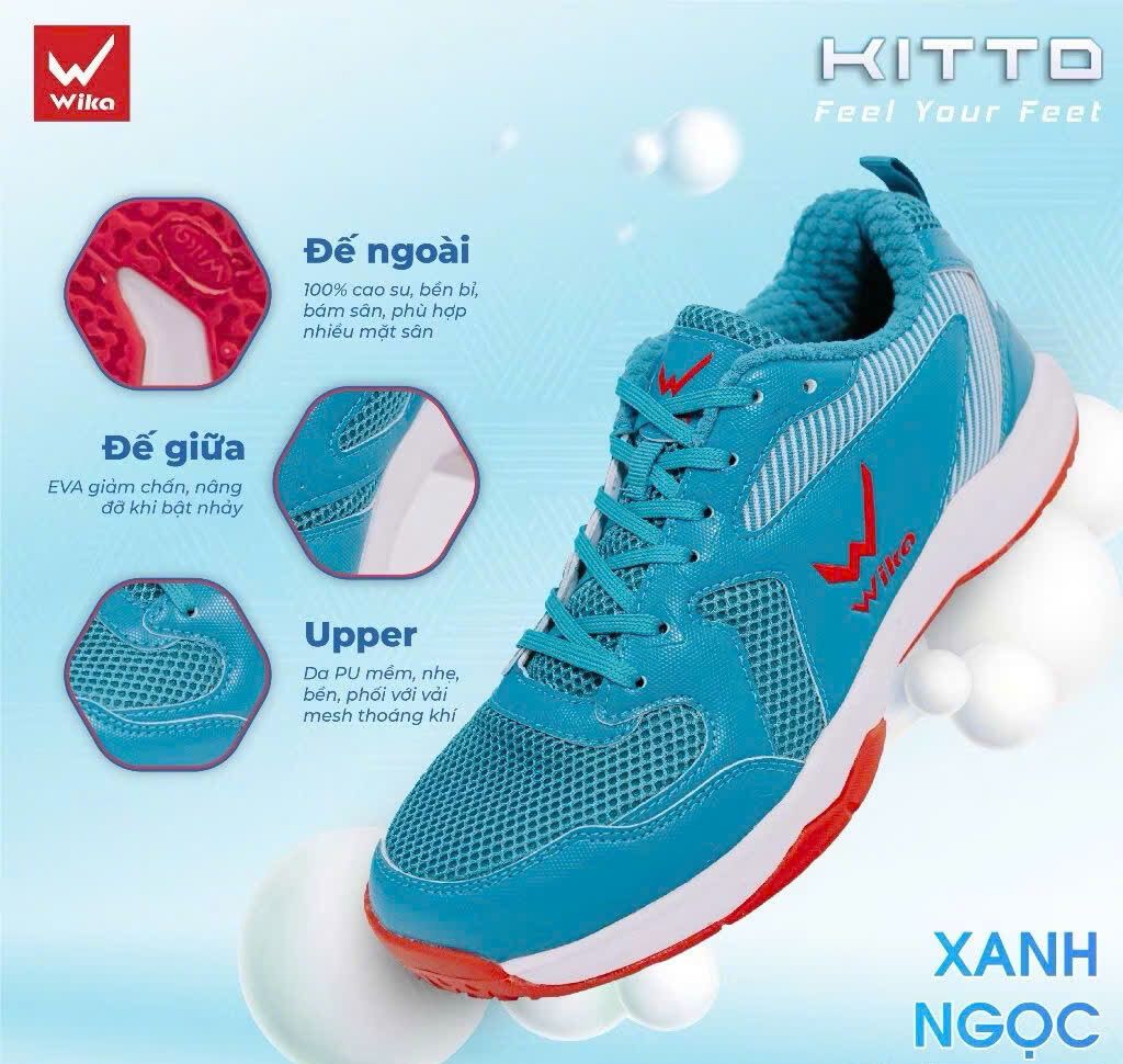 Giày thể thao Cầu lông Bóng Chuyền Wika Kitto Chính hãng