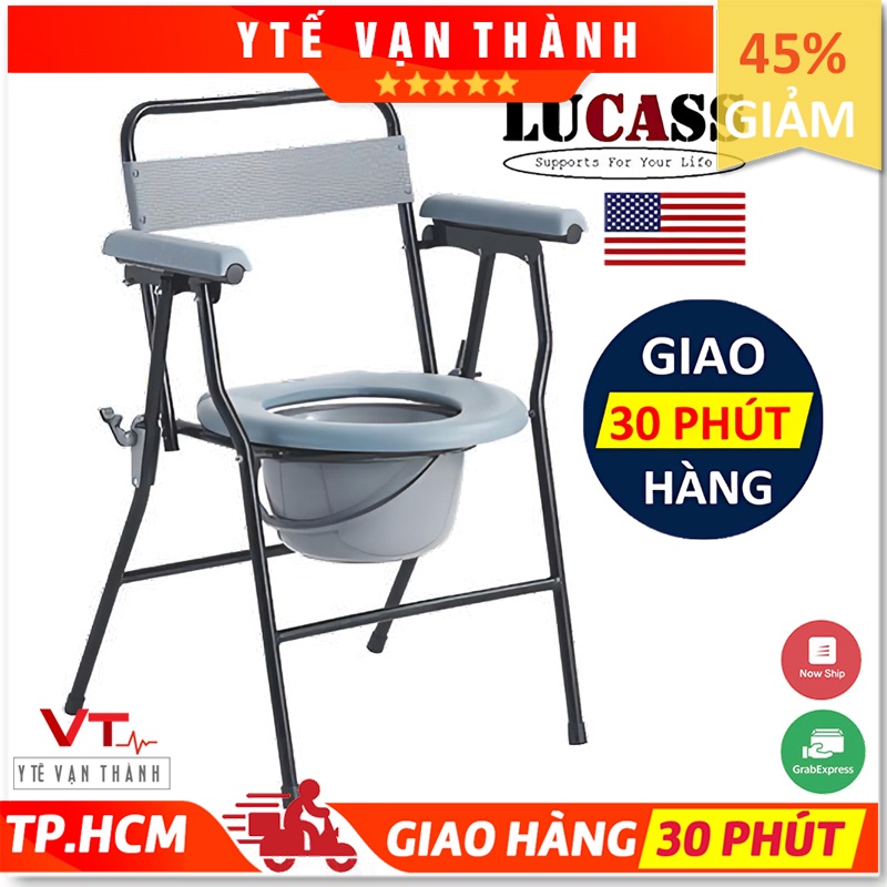 ✅ [Cao Cấp - Lucass] Ghế Bô Vệ Sinh Không Bánh Xe Lucass G - 899 (Bảo Hành 1 Năm Khung Sườn) - Vt0141 [ Y Tế Vạn Thành ]