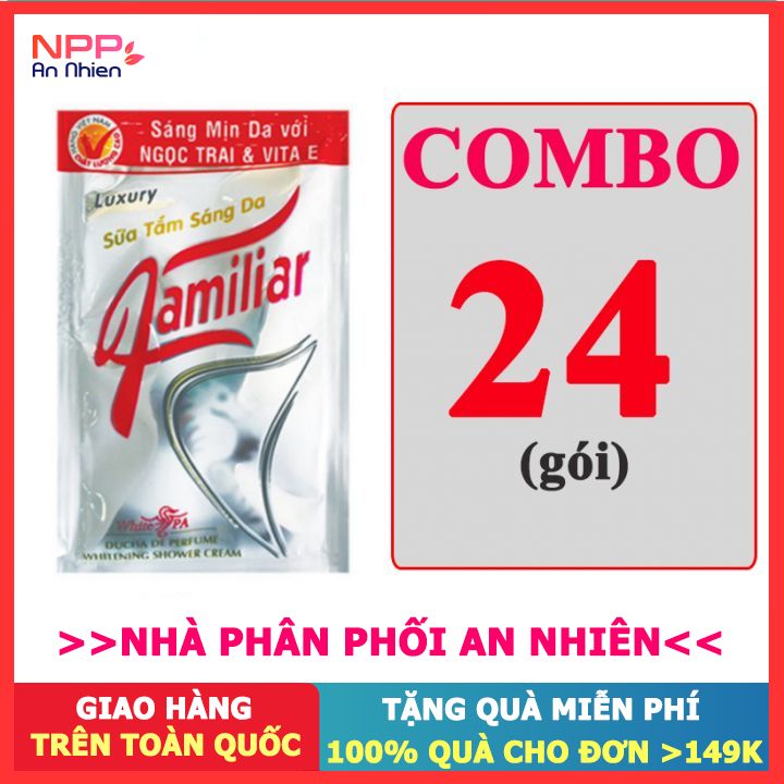 Combo 24 Gói Sữa Tắm Trắng Da Nam Familiar 5Ml - Npp An Nhiên