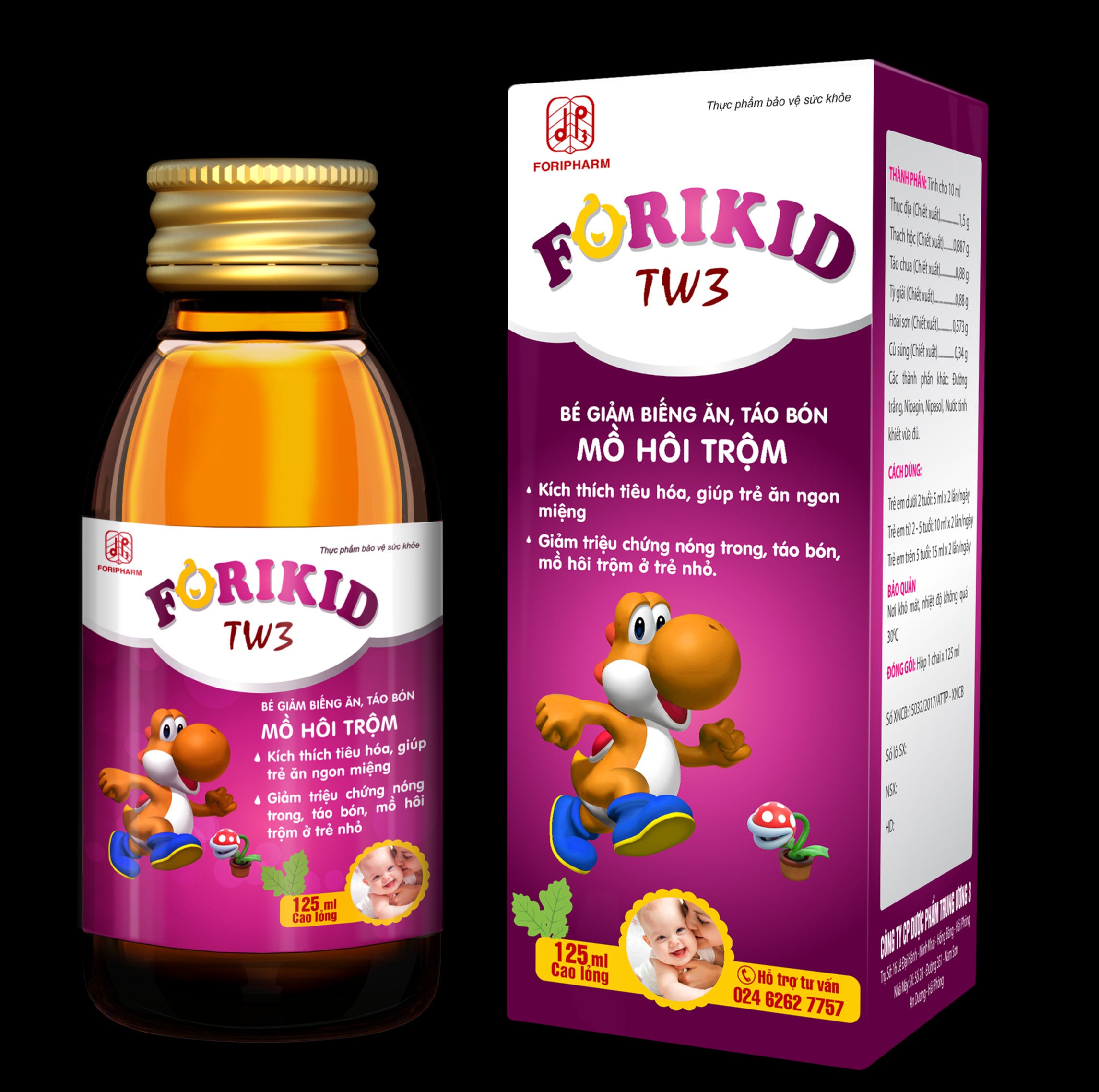 Forikid Tw3 - Bé Giảm Biếng Ăn Nóng Trong Táo Bón Mồ Hôi Trộm