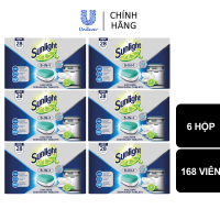 Combo 6 hộp Viên Rửa Chén Bát SUNLIGHT 5 in 1 Cho Máy Rửa Chén Bát (28V/hộp) (bao bì tùy lô nhập hàng)