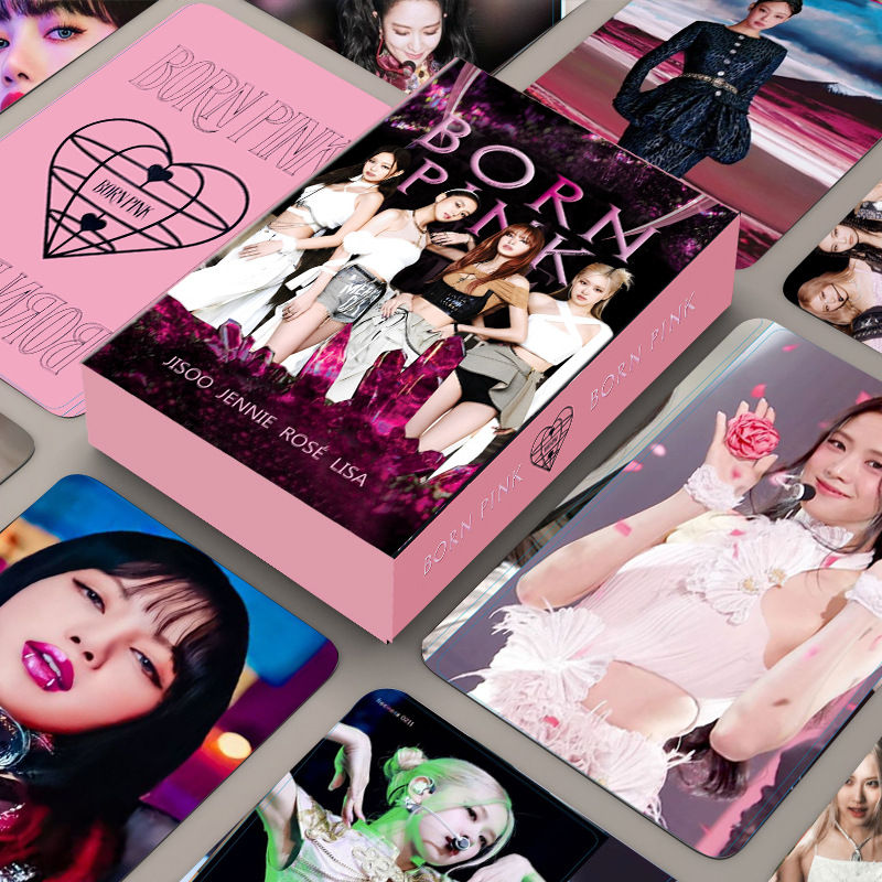 Thẻ Lomo card BlackPink bo góc BORN PINK Album Thần Tượng Kpop - Mỏ Ruby Hồng