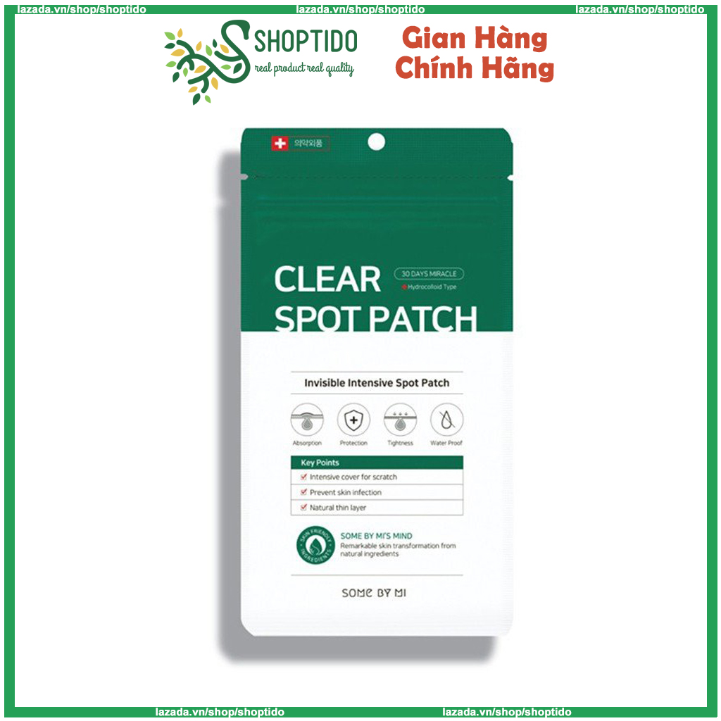 Miếng Dán Trợ Giúp Đánh Bay Mụn Some By Mi Clear Spot Acne Patch