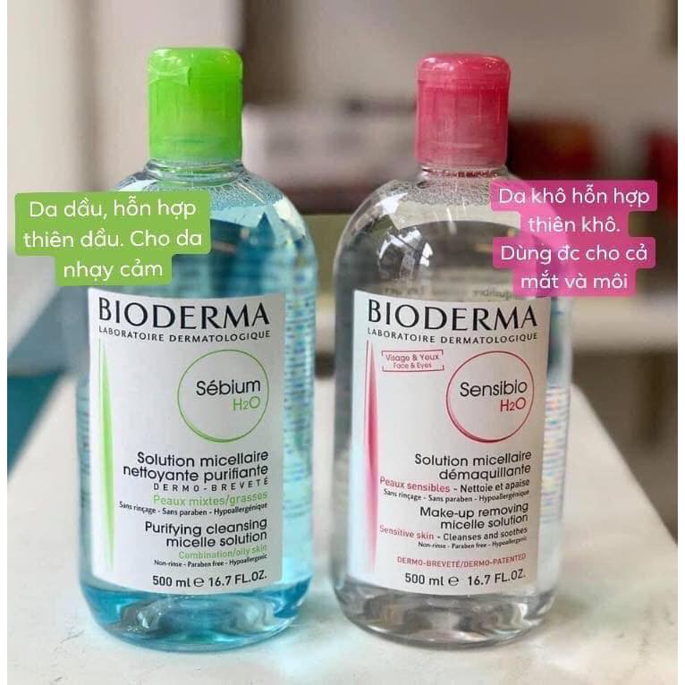 Nước Tẩy Trang Bioderma H2O Pháp 500ml