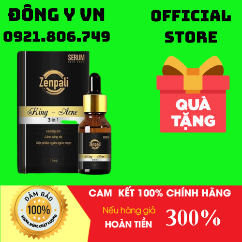 [Hcm]King Acne Zenpali [Tặng Kèm Mặt Nạ Dưỡng Trắng Da]Serum Làm Giảm Và Ngăn Ngừa Mụn King Acne Zenpali (10Ml) - Ngừa Mụn Trắng Da. Dưỡng Ẩm Làm Mờ Vết Thâm Mụn - Đông Y Vn - Yy2