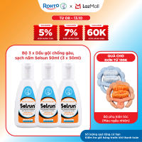 Bộ 3 x Dầu gội Selsun chống gàu sạch gàu & hết ngứa da đầu Selsun Anti-Dandruff Shampoo 50ml (3 x 50ml)