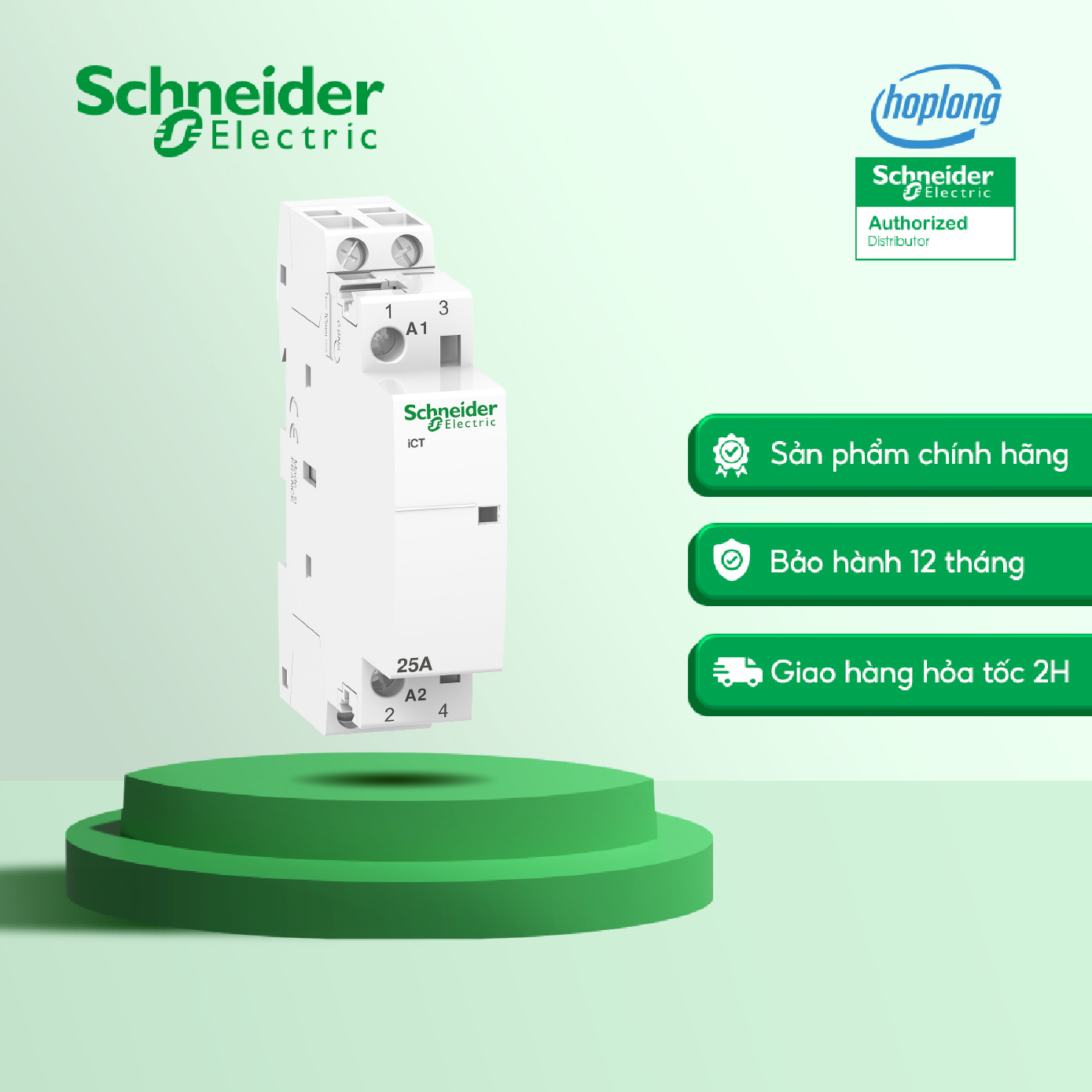 Khởi động từ Acti 9 Contactor iCT Schneider A9C20731 A9C20732 A9C20842 A9C20862 A9C22712 A9C22715