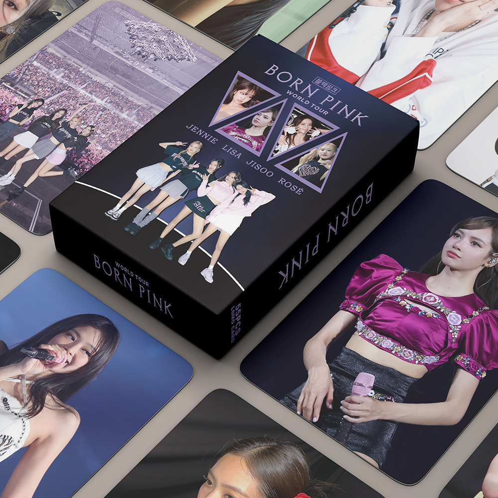 Thẻ Lomo card BlackPink bo góc BORN PINK World Tour Album Thần Tượng Kpop - Tam Giác Tím
