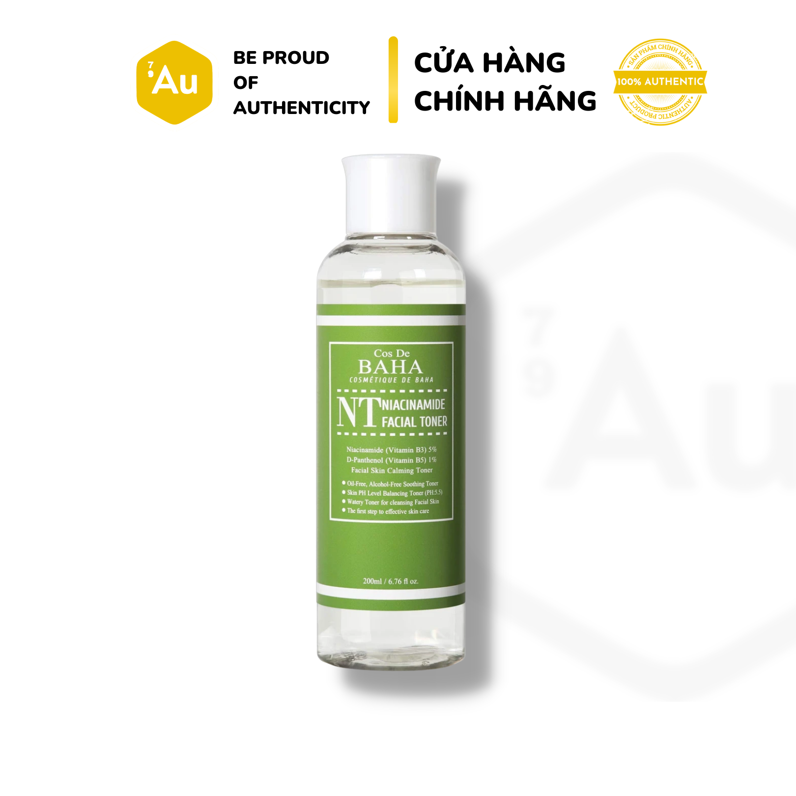 [Hàng Chính Hãng - Cos De Baha] Toner Niacinamide 5% Hỗ Trợ Dưỡng Ẩm Kiềm Dầu Và Làm Đều Màu Da 200Ml (Nt)