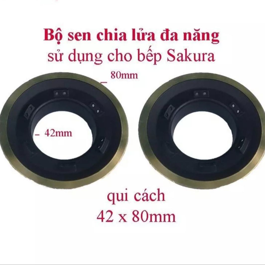2 Sen đồng bếp gas SAKURA sử dụng cho các loại bếp ga Sakura 42-80mm Chất liệu đồng nguyên khối