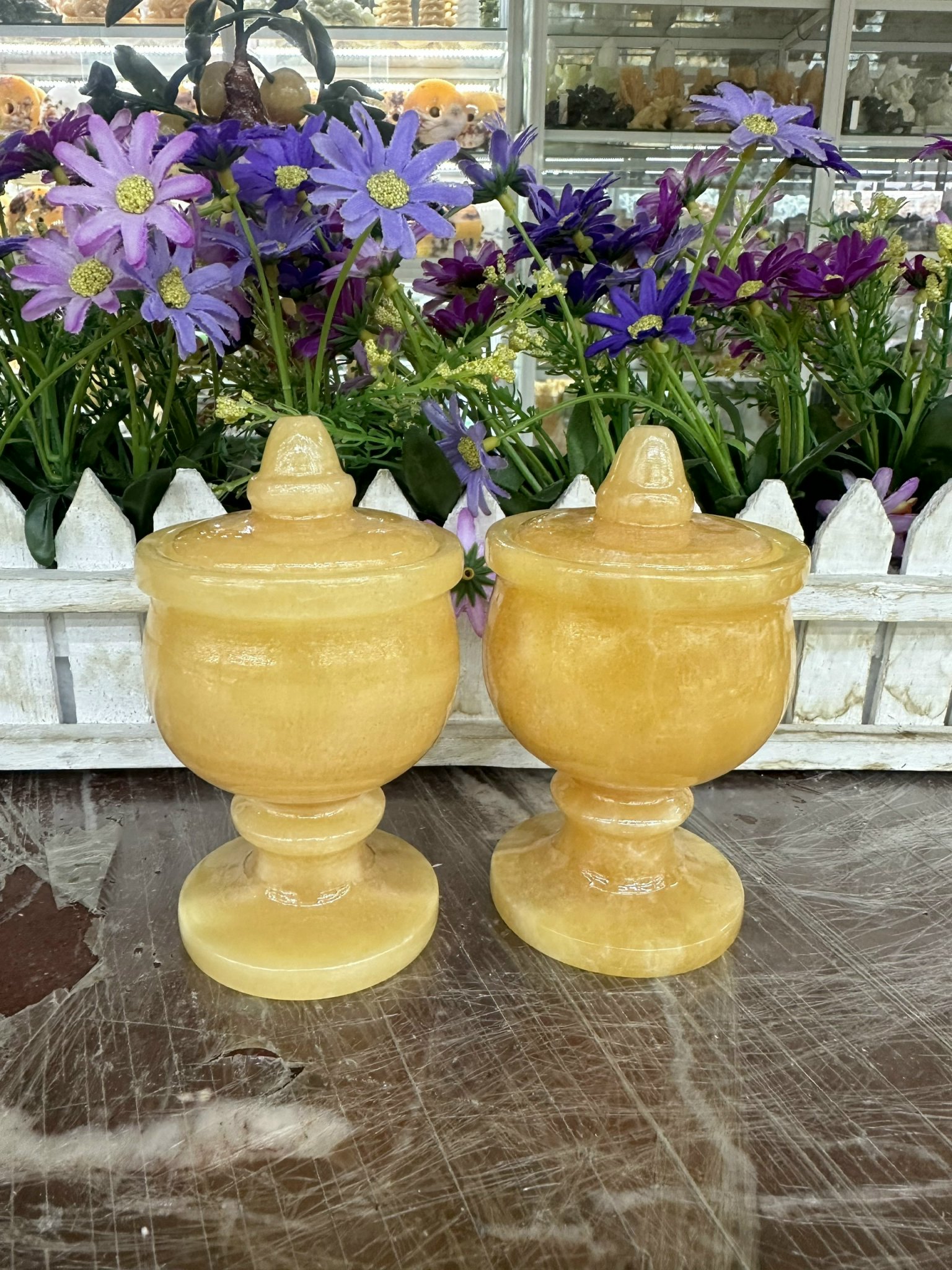 Hũ đựng muối gạo thờ cúng đặt bàn thờ ông thần tài thổ địa đá ngọc hoàng long