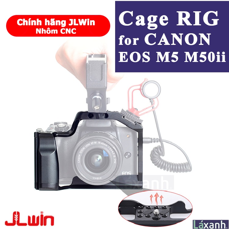 M5 M50 M50ii Canon EOS | Rig Cage Rigcage Khung lồng máy ảnh quay video bảo vệ handcase grip Lplate
