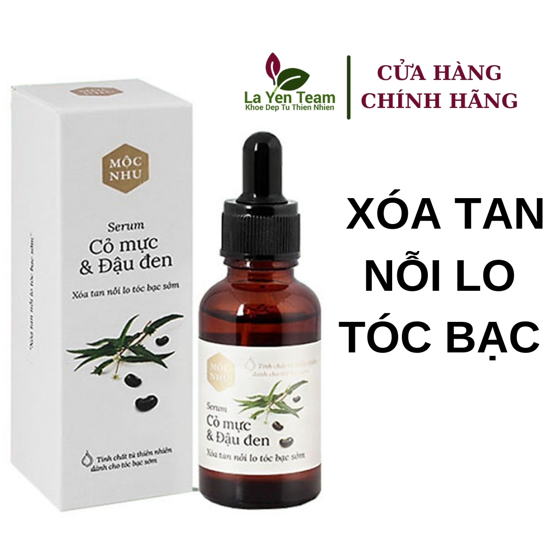 [Hcm]Serum Cỏ Mực Đậu Đen Mộc Nhu Phủ Đen Tóc Từ Chân 30Ml