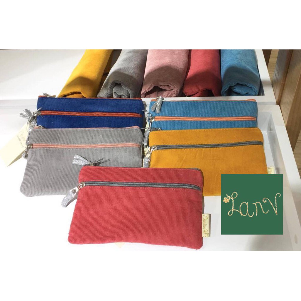 Ví Vải Nhung Tăm Handmade