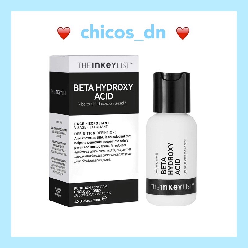 Tinh Chất Tẩy Da Chết The Inkey List Beta Hydroxy Acid (Bha) 30Ml