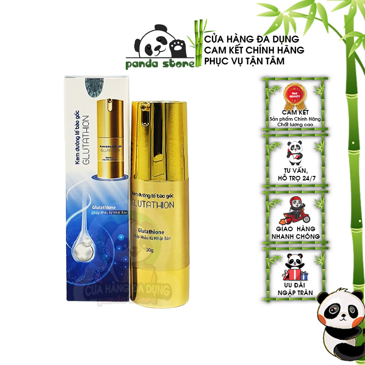 [Hcm]Kem Dưỡng Trắng Da Tế Bào Gốc Glutathion Giúp Cấp Ẩm Và Làm Mờ Thâm Sạm Tàn Nhang Giảm Nếp Nhăn Chống Lão Hóa Làm Đẹp Hiệu Quả Tại Nhà. Hộp 20G